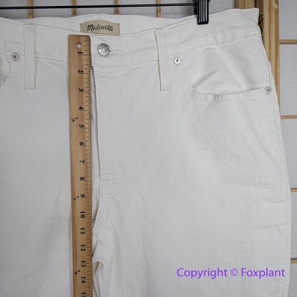 NEW Madewell‎ Mid-Rise Perfect Vintage Straight Jean in Tile White, 33 - Picture 5 of 16